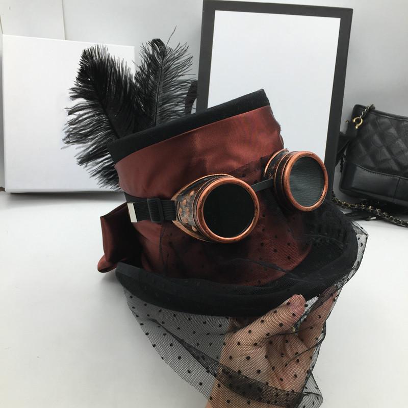 Steampunk hoed met sluier - Afbeelding 2