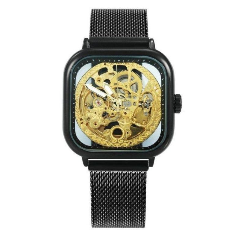 Alternative view of Steampunk horloge met zichtbaar mechanisme