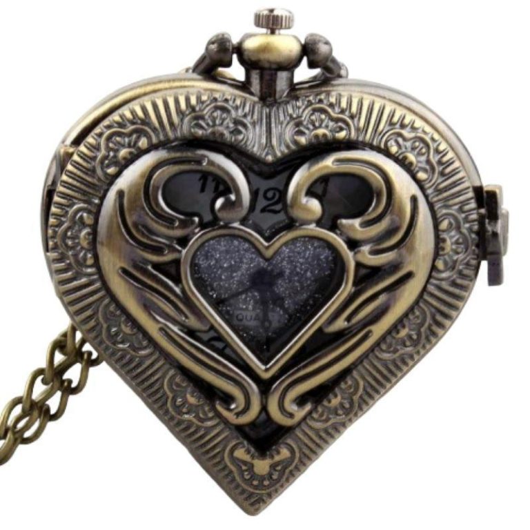 Steampunk zakhorloge met hart
