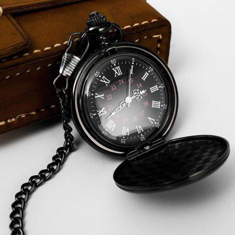 Zwart zakhorloge voor heren