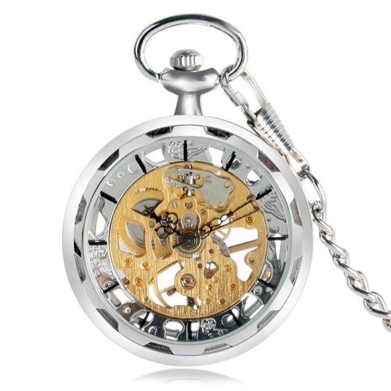 Alternative view of Zakhorloge met zichtbaar mechanisme