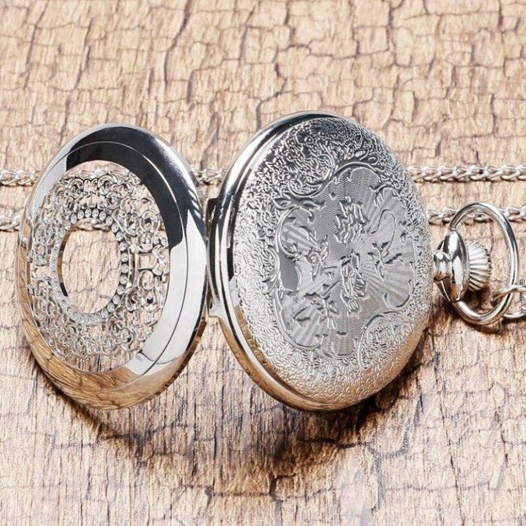 Alternative view of Zilveren dames ketting zakhorloge