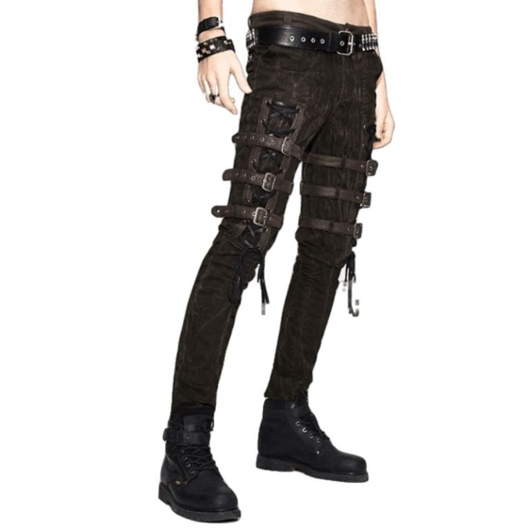 Alternative view of Pantalon Punk Marron