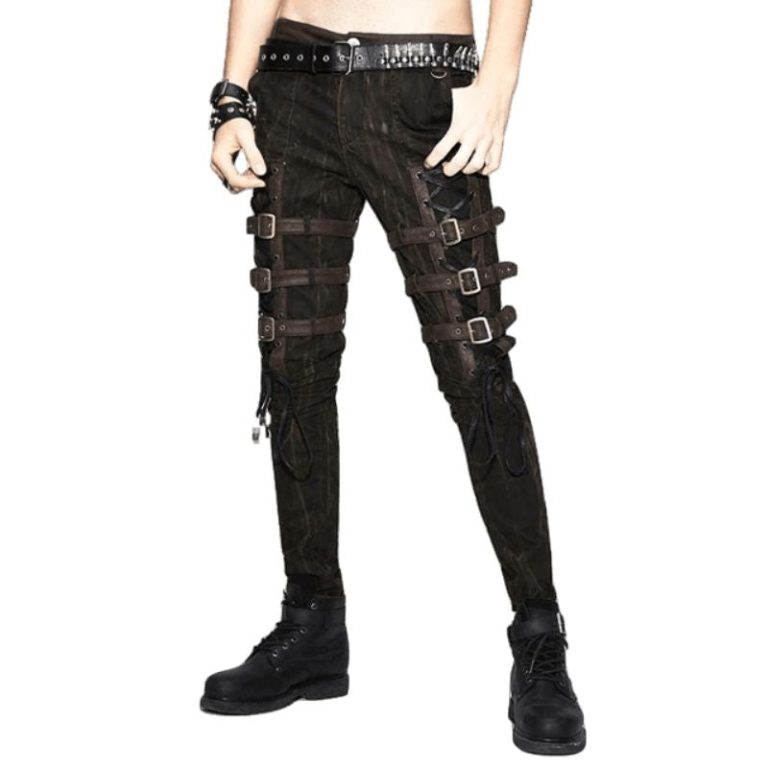 Pantalon Punk Marron