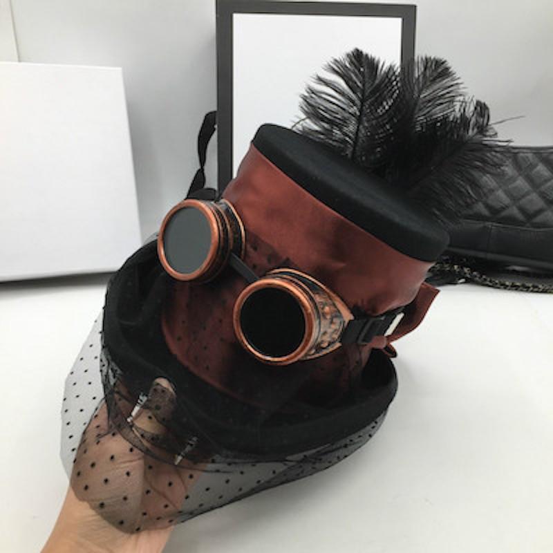 Steampunk hoed met sluier - Afbeelding 5